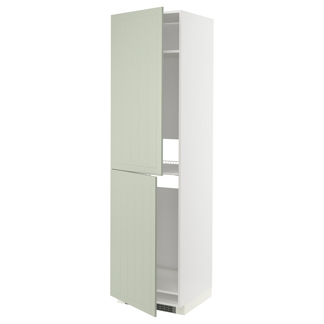 IKEA METOD МЕТОД Высокий шкаф для холодильника / морозильника, белый / Stensund светло-зеленый, 60x60x220 см 79487277 794.872.77