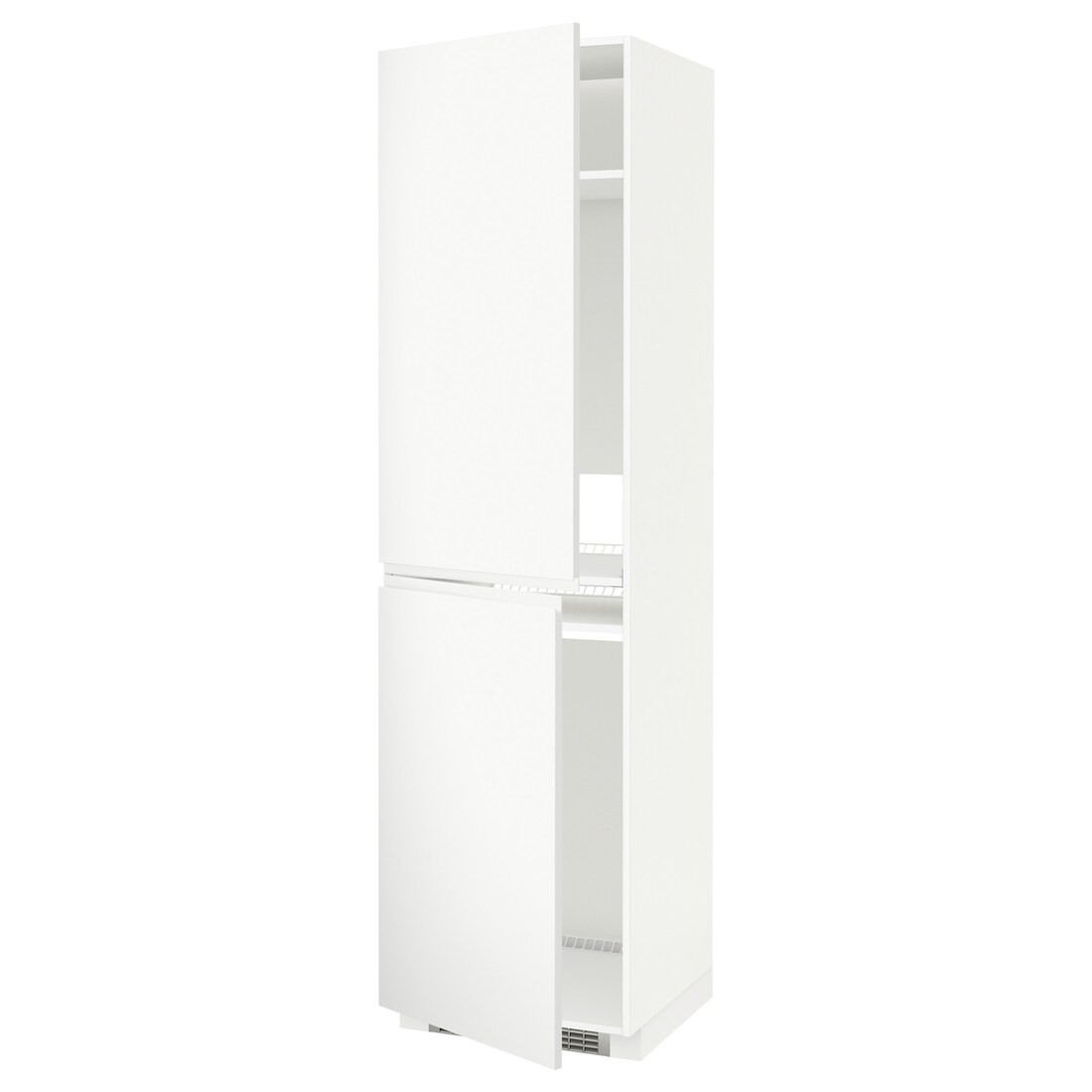 IKEA METOD МЕТОД Высокий шкаф для холодильника / морозильника, белый / Voxtorp матовый белый, 60x60x220 см 89111373 891.113.73