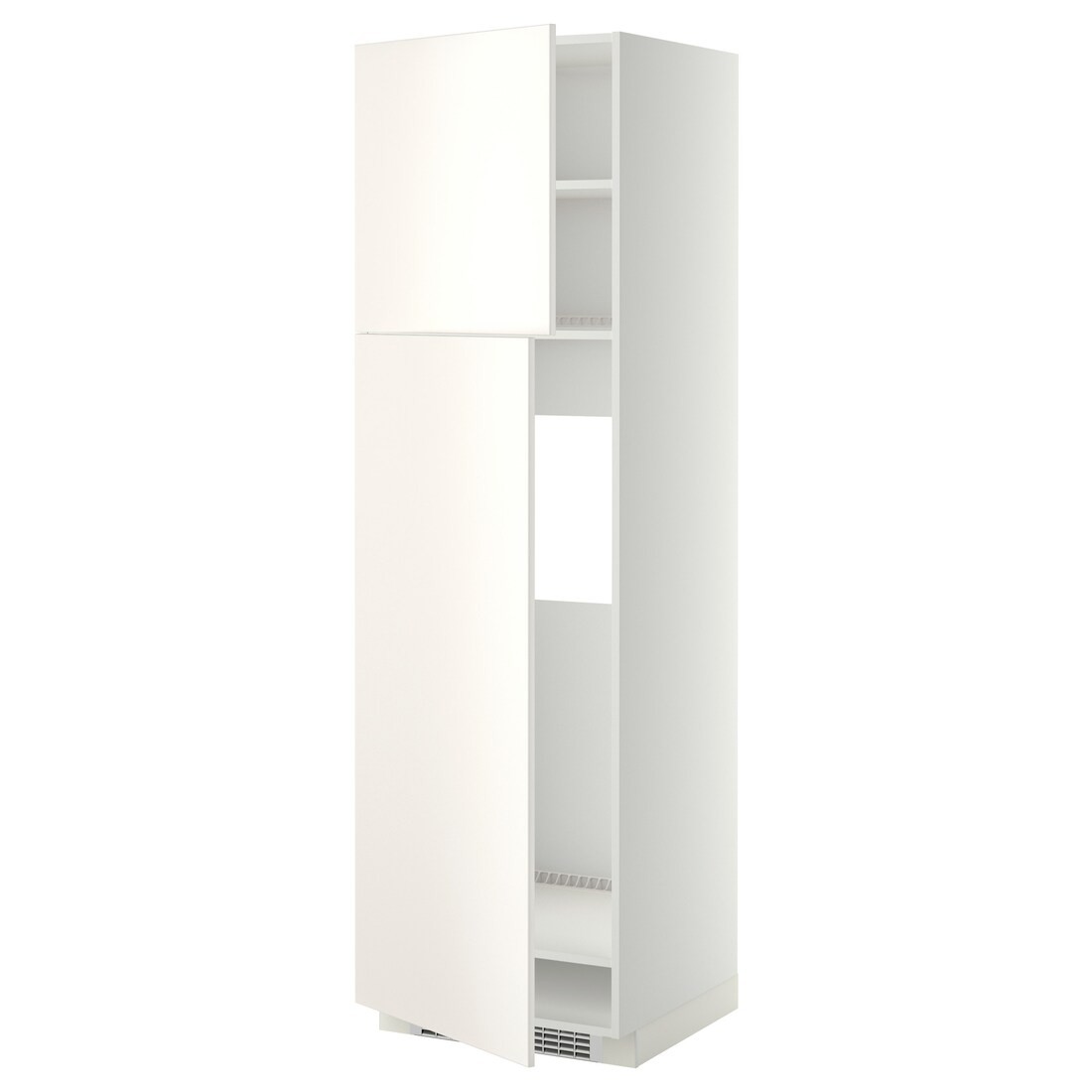 IKEA METOD МЕТОД Высокий шкаф для холодильника, белый / Veddinge белый, 60x60x200 см 29469474 | 294.694.74
