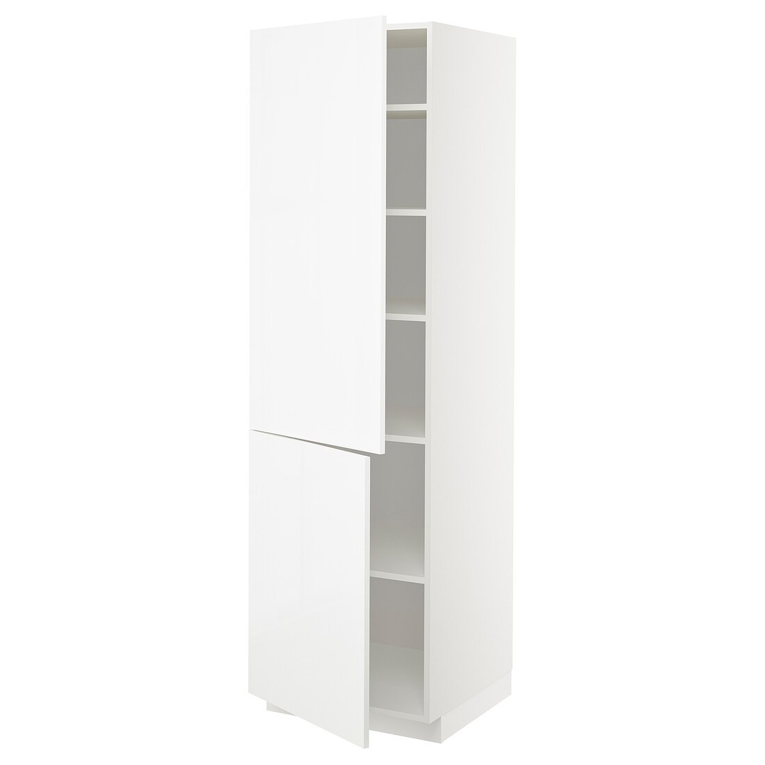 IKEA METOD МЕТОД Высокий шкаф с полками / 2 дверцы, белый / Ringhult белый, 60x60x200 см 39466644 394.666.44