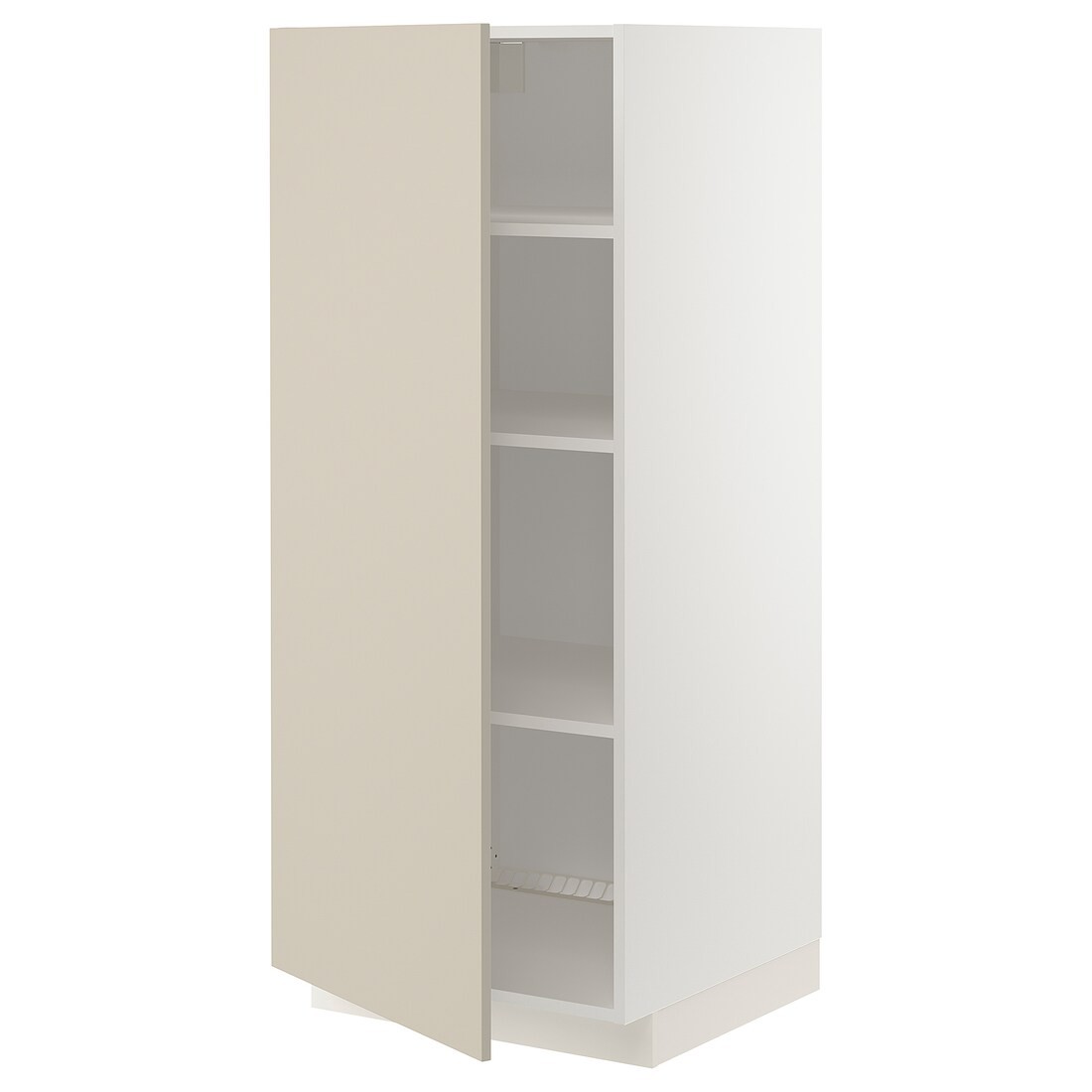 IKEA METOD МЕТОД Высокий шкаф с полками, белый / Havstorp бежевый, 60x60x140 см 29467658 | 294.676.58
