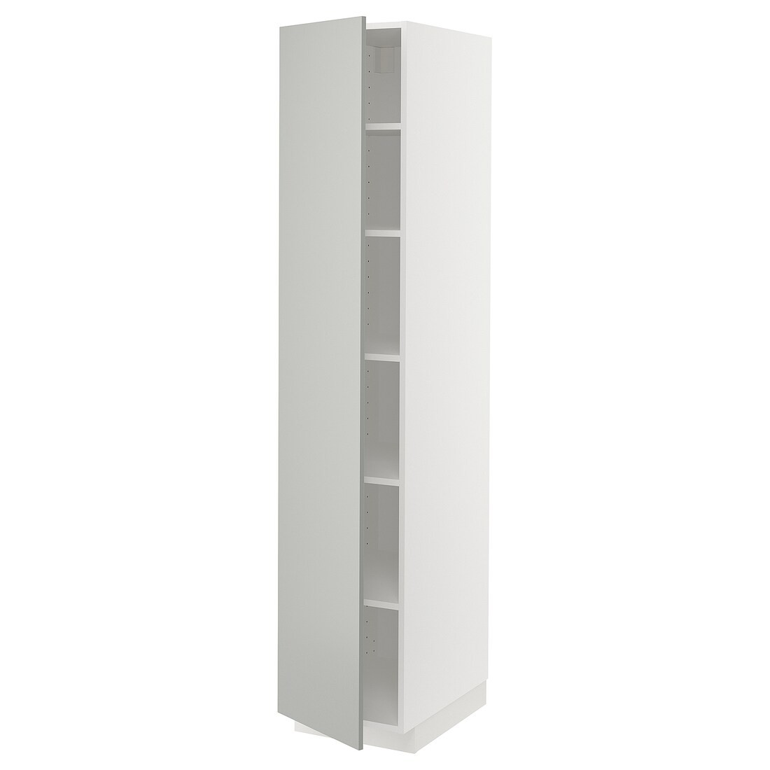 IKEA METOD Высокий шкаф с полками, белый / Хавсторп светло-серый, 40x60x200 см 39538721 | 395.387.21