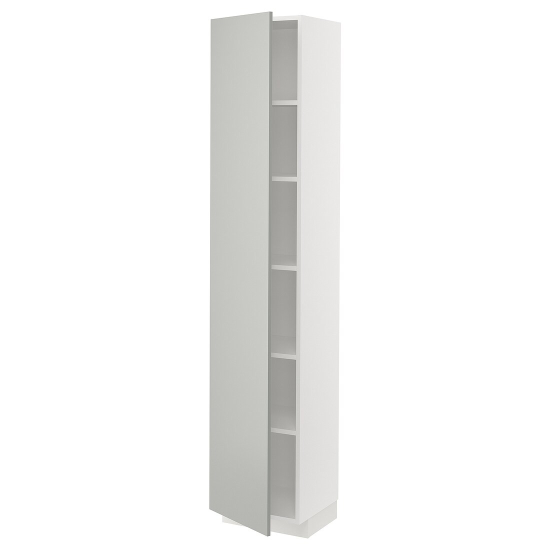 IKEA METOD Высокий шкаф с полками, белый / Хавсторп светло-серый, 40x37x200 см 79538366 | 795.383.66