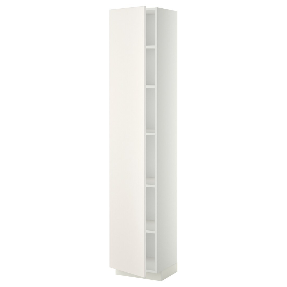 IKEA METOD МЕТОД Высокий шкаф с полками, белый / Veddinge белый, 40x37x200 см 99455039 994.550.39