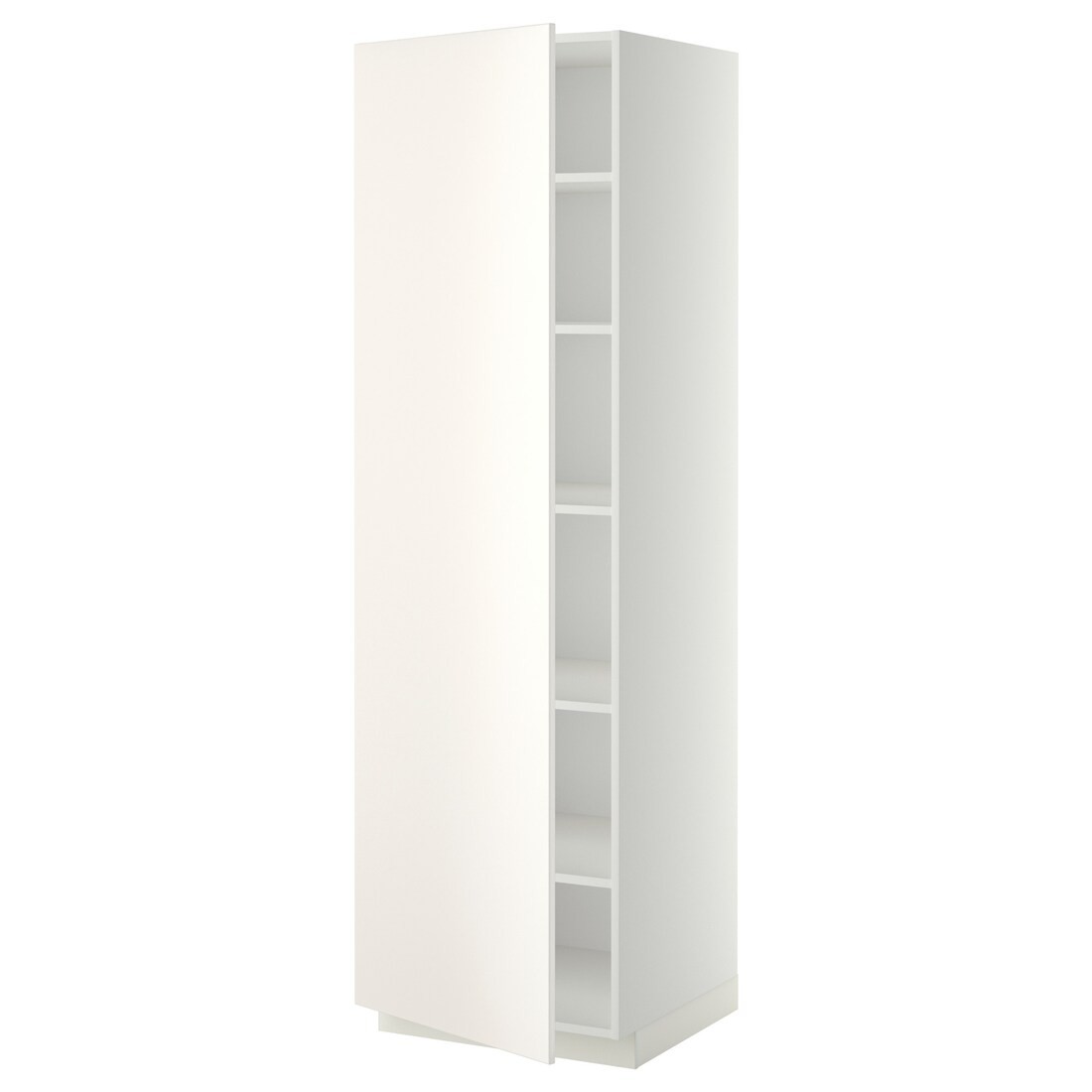 IKEA METOD МЕТОД Высокий шкаф с полками, белый / Veddinge белый, 60x60x200 см 59465097 | 594.650.97