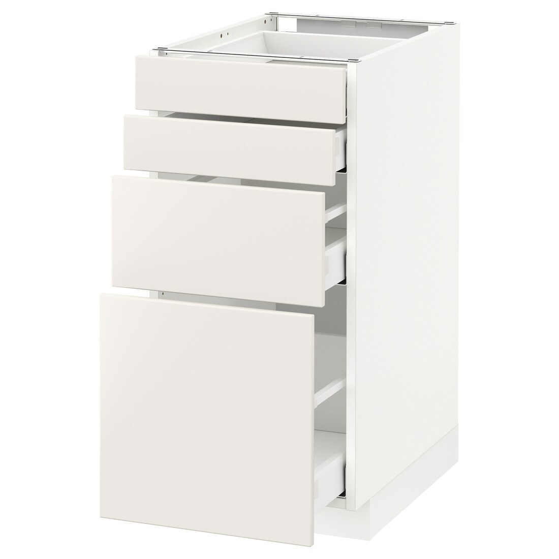 IKEA METOD МЕТОД / MAXIMERA МАКСИМЕРА Напольный шкаф с ящиками, белый / Veddinge белый, 40x60 см 69049867 690.498.67