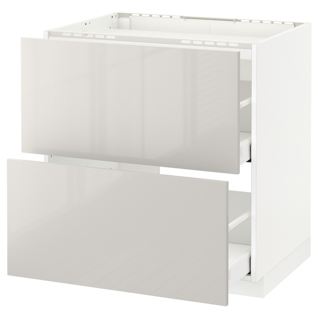 IKEA METOD МЕТОД / MAXIMERA МАКСИМЕРА Напольный шкаф с ящиками, белый / Ringhult светло-серый, 80x60 см 99141968 991.419.68