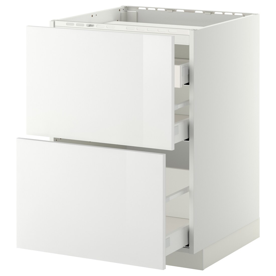IKEA METOD МЕТОД / MAXIMERA МАКСИМЕРА Напольный шкаф с ящиками, белый / Ringhult белый, 60x60 см 69027158 690.271.58