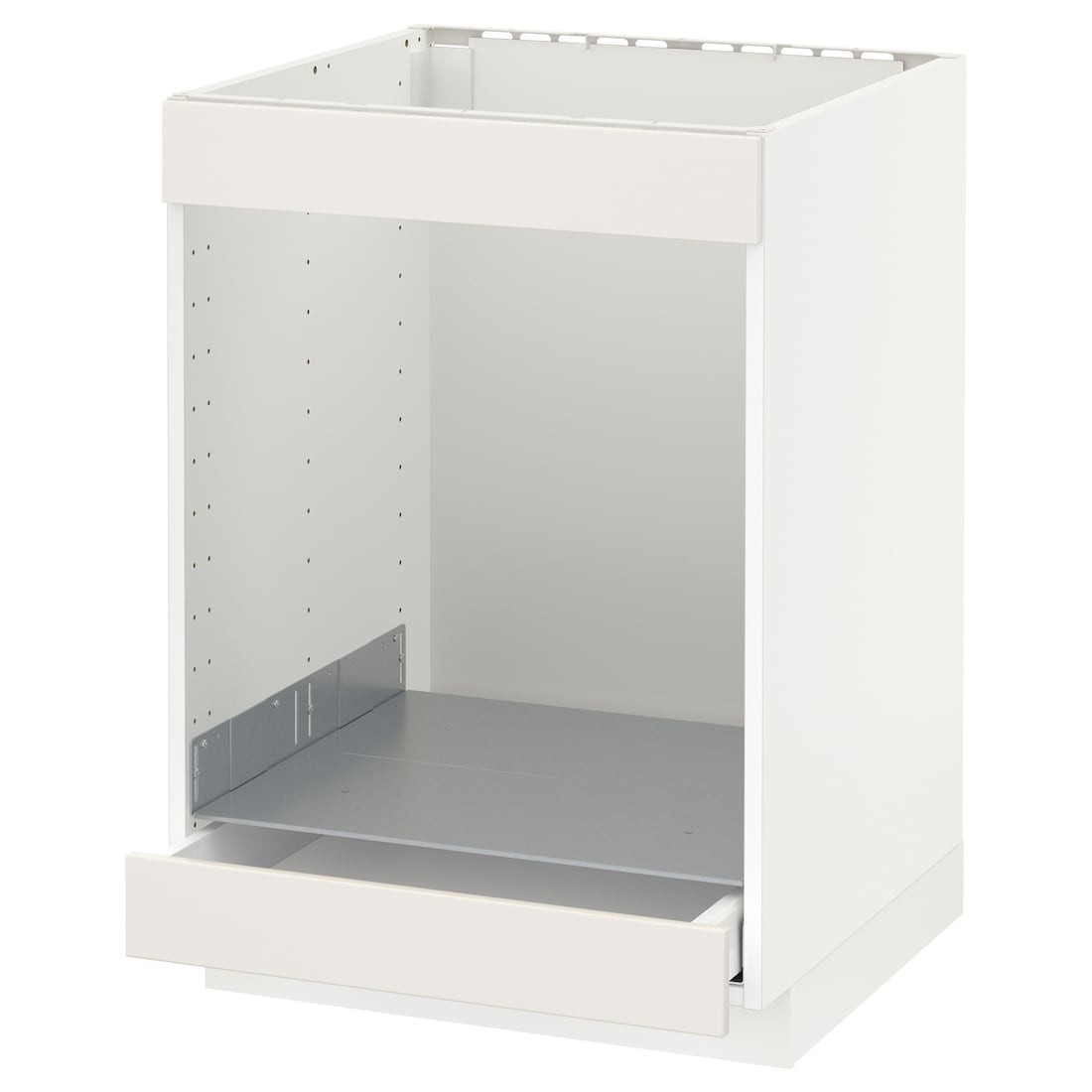 IKEA METOD МЕТОД / MAXIMERA МАКСИМЕРА Шкаф под духовку / варочную поверхность / с ящиком, белый / Veddinge белый, 60x60 см 59004402 590.044.02