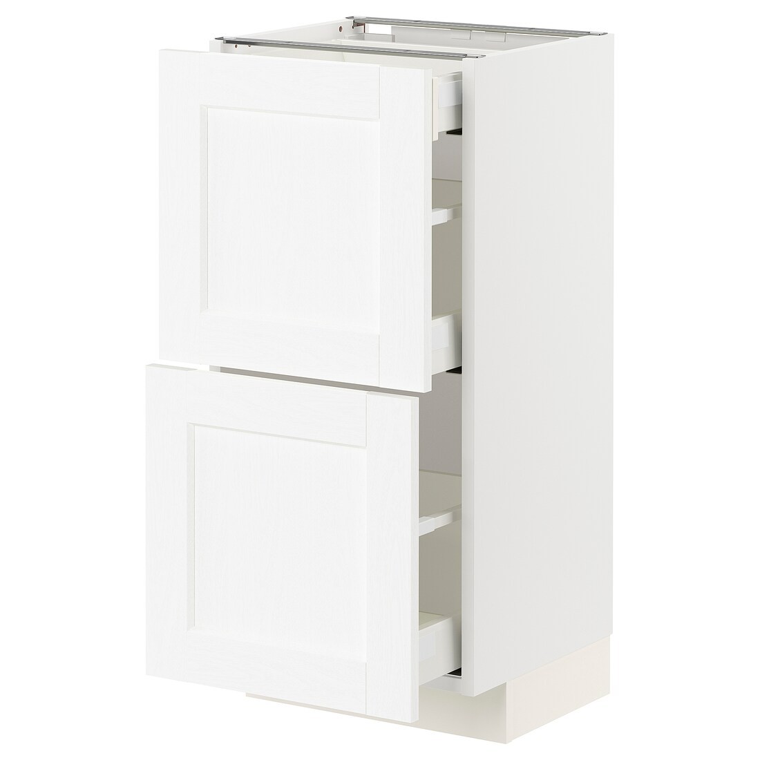 IKEA METOD МЕТОД / MAXIMERA МАКСИМЕРА Напольный шкаф с ящиками, белый Enköping / белый имитация дерева, 40x37 см 79473440 | 794.734.40