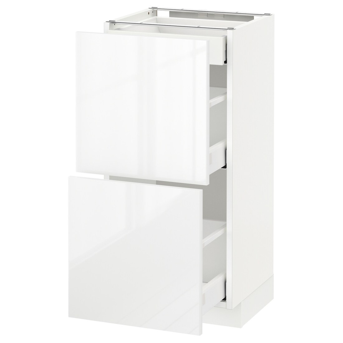 IKEA METOD МЕТОД / MAXIMERA МАКСИМЕРА Напольный шкаф с ящиками, белый / Ringhult белый, 40x37 см 39051673 | 390.516.73