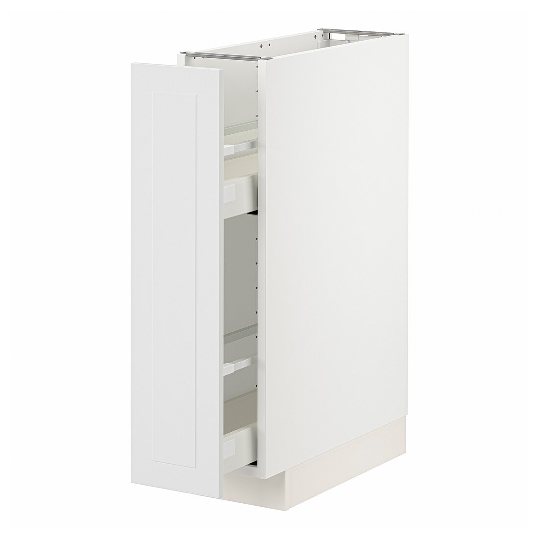 IKEA METOD МЕТОД / MAXIMERA МАКСИМЕРА Напольный шкаф / с выдвижным внутренним элементом, белый / Stensund белый, 20x60 см 29409480 294.094.80