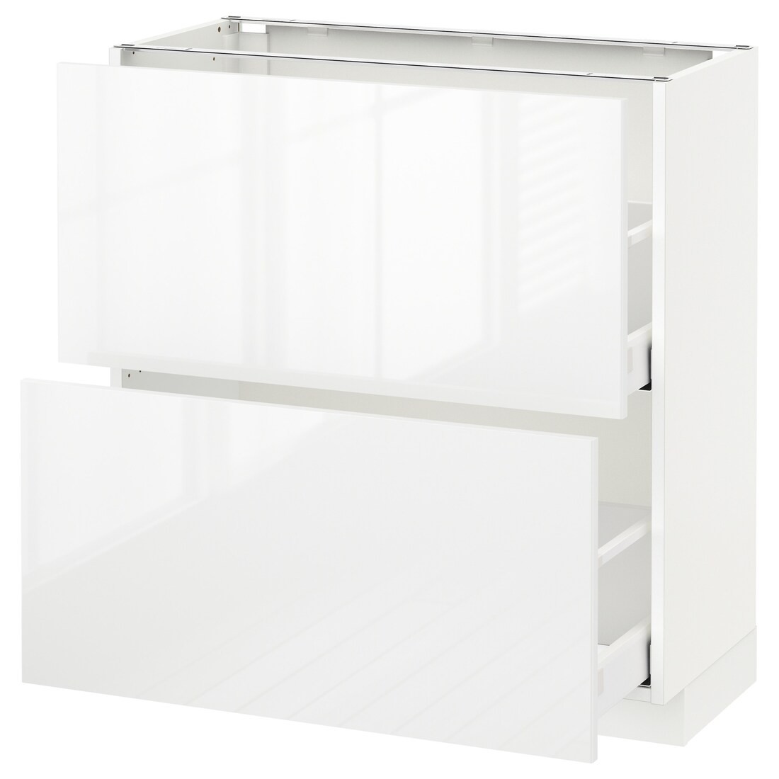 IKEA METOD МЕТОД / MAXIMERA МАКСИМЕРА Шкаф / 2 ящика, белый / Ringhult белый, 80x37 см 19051495 | 190.514.95