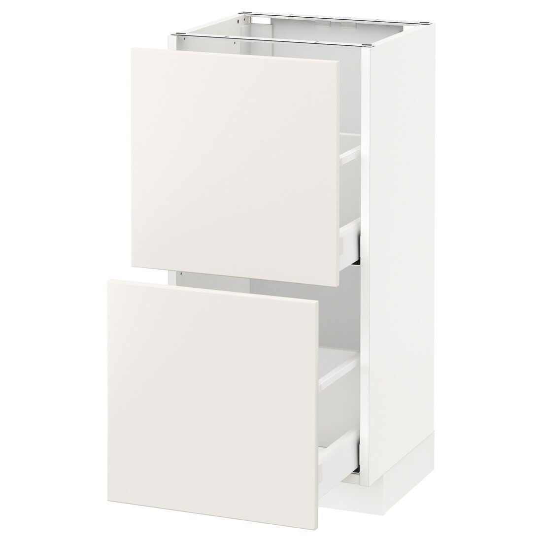 IKEA METOD МЕТОД / MAXIMERA МАКСИМЕРА Шкаф / 2 ящика, белый / Veddinge белый, 40x37 см 39051418 | 390.514.18