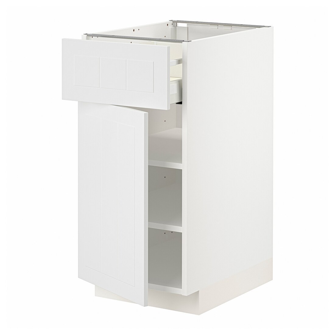 IKEA METOD МЕТОД / MAXIMERA МАКСИМЕРА Напольный шкаф с ящиком / дверцей, белый / Stensund белый, 40x60 см 89454356 894.543.56