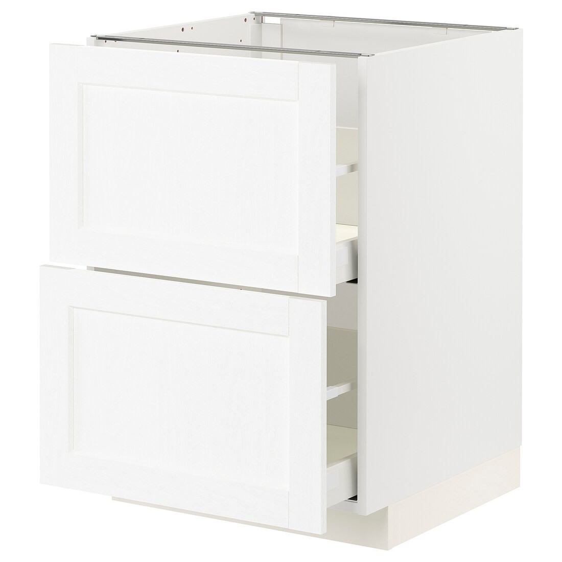 IKEA METOD МЕТОД / MAXIMERA МАКСИМЕРА Напольный шкаф с ящиками, белый Enköping / белый имитация дерева, 60x60 см 39473395 394.733.95