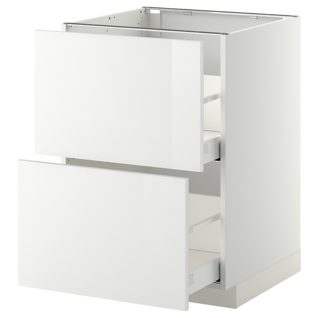 IKEA METOD МЕТОД / MAXIMERA МАКСИМЕРА Напольный шкаф с ящиками, белый / Ringhult белый, 60x60 см 59911709 | 599.117.09