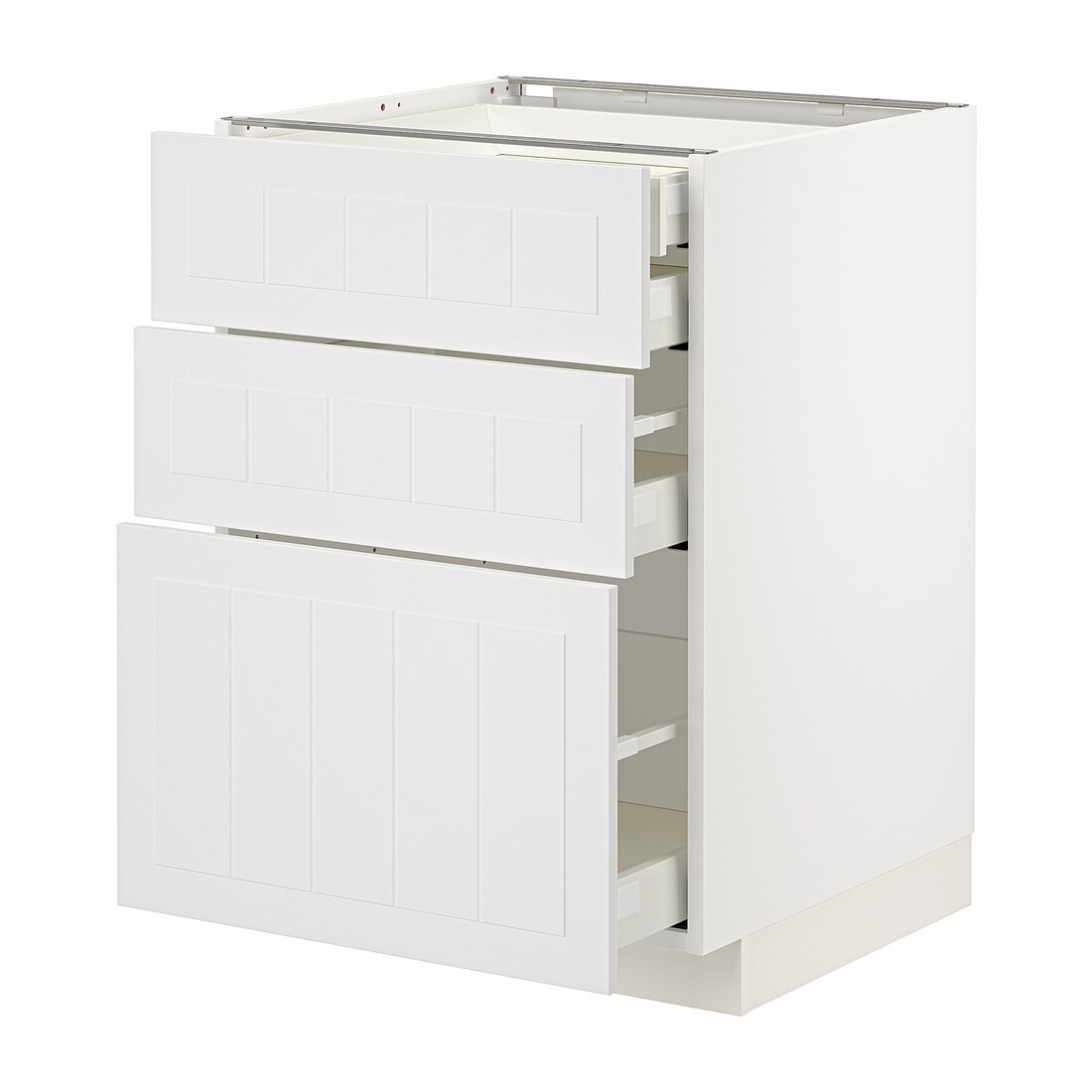 IKEA METOD МЕТОД / MAXIMERA МАКСИМЕРА Напольный шкаф с ящиками, белый / Stensund белый, 60x60 см 29409461 294.094.61
