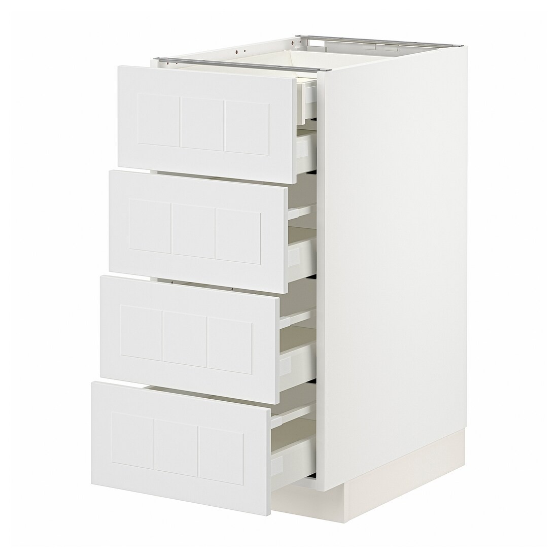 IKEA METOD МЕТОД / MAXIMERA МАКСИМЕРА Напольный шкаф с ящиками, белый / Stensund белый, 40x60 см 89409463 894.094.63