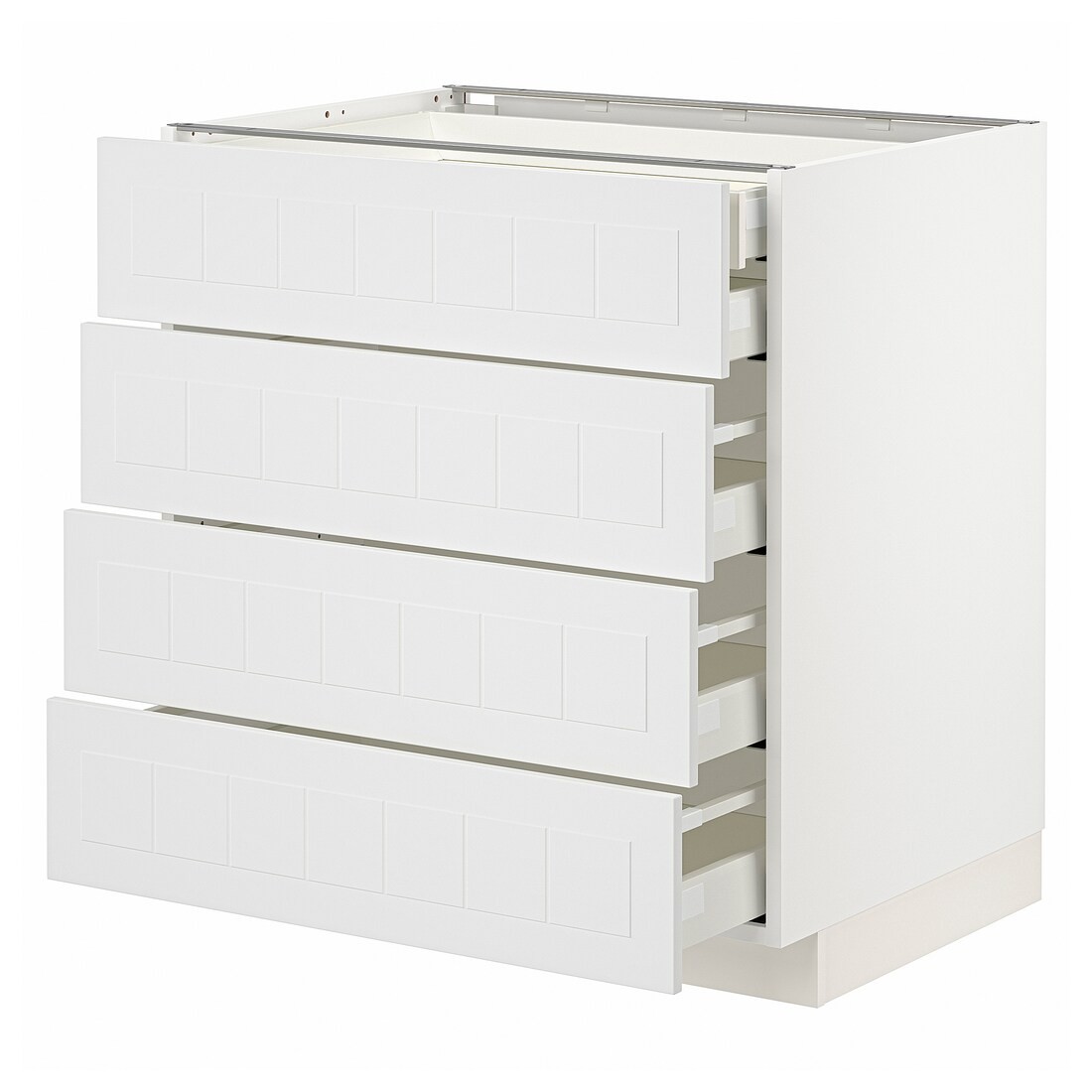IKEA METOD МЕТОД / MAXIMERA МАКСИМЕРА Напольный шкаф с ящиками, белый / Stensund белый, 80x60 см 39409465 394.094.65