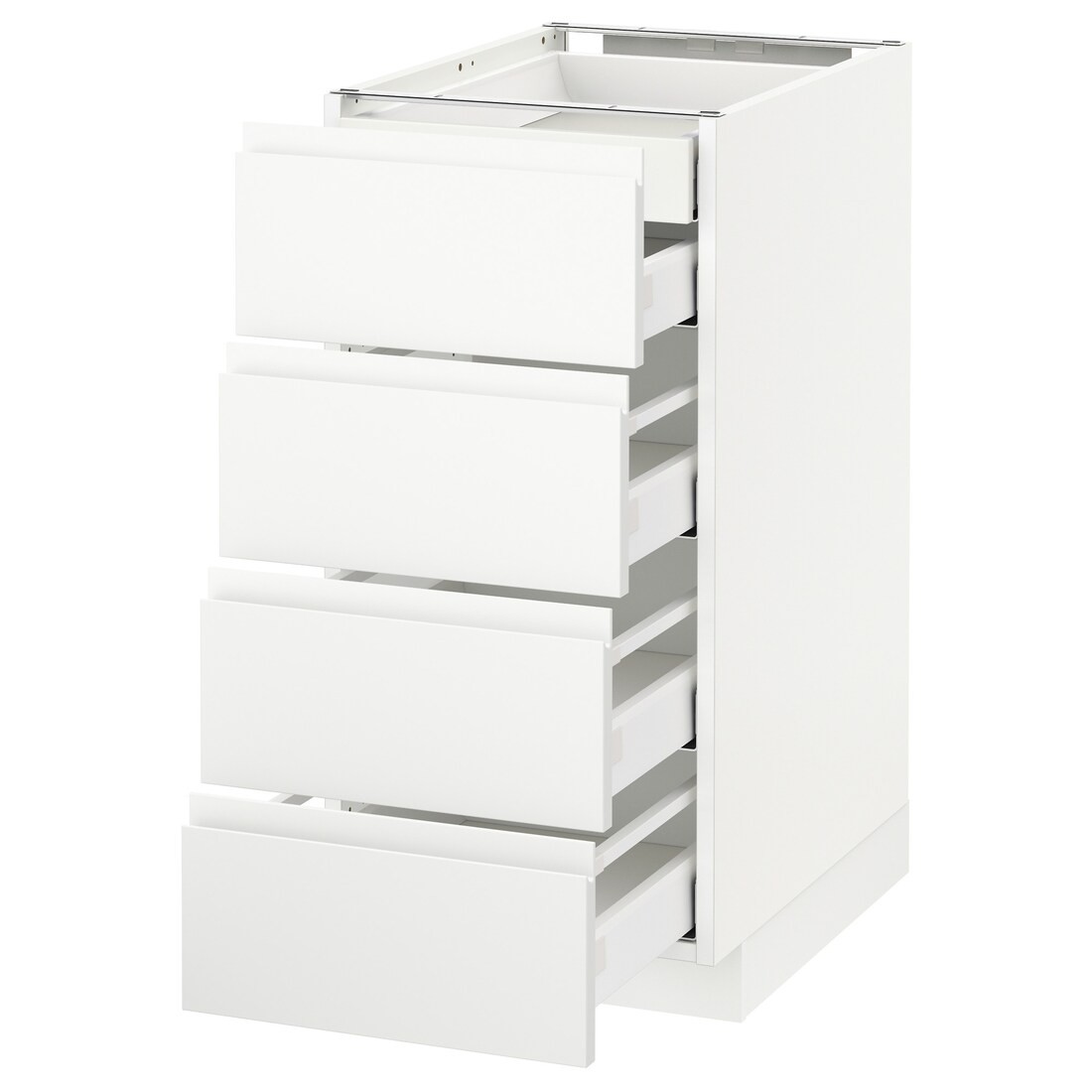 IKEA METOD МЕТОД / MAXIMERA МАКСИМЕРА Напольный шкаф с ящиками, белый / Voxtorp матовый белый, 40x60 см 09112098 091.120.98
