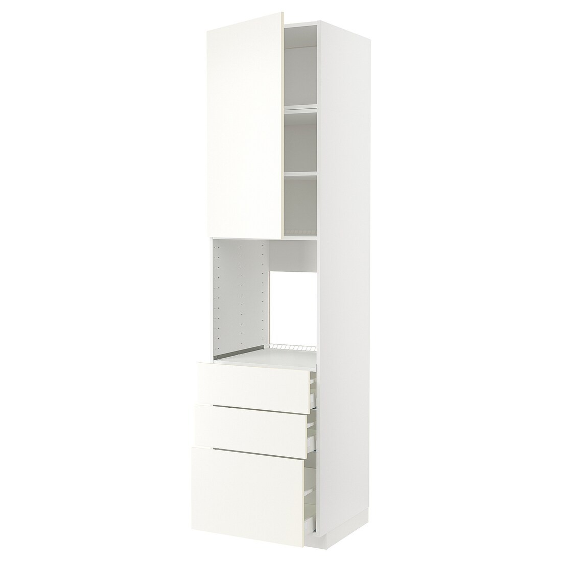 IKEA METOD МЕТОД / MAXIMERA МАКСИМЕРА Высокий шкаф для духовки, белый / Vallstena белый 49507451 | 495.074.51