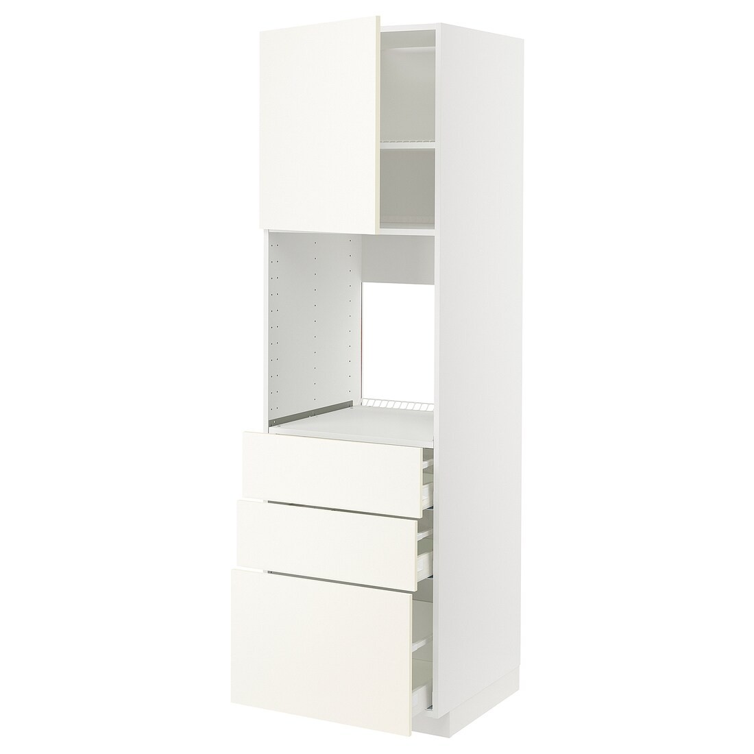 IKEA METOD МЕТОД / MAXIMERA МАКСИМЕРА Высокий шкаф для духовки, белый / Vallstena белый 89507449 | 895.074.49