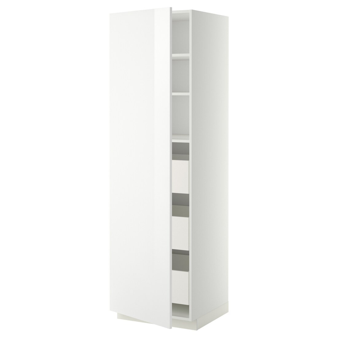 IKEA METOD МЕТОД / MAXIMERA МАКСИМЕРА Шкаф высокий с ящиками, белый / Ringhult белый, 60x60x200 см 89364737 893.647.37