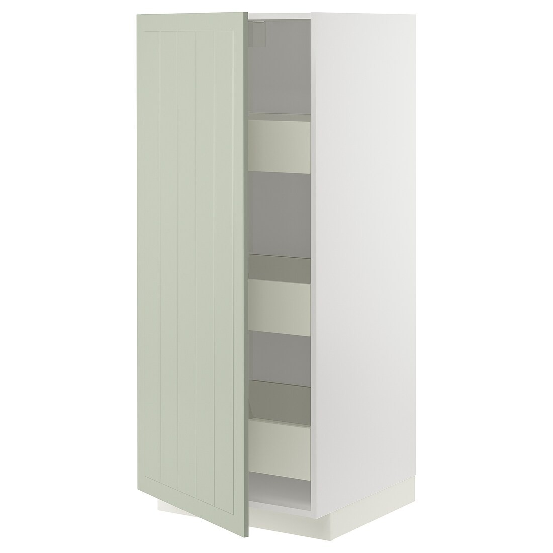 IKEA METOD МЕТОД / MAXIMERA МАКСИМЕРА Шкаф высокий с ящиками, белый / Stensund светло-зеленый, 60x60x140 см 29486609 | 294.866.09