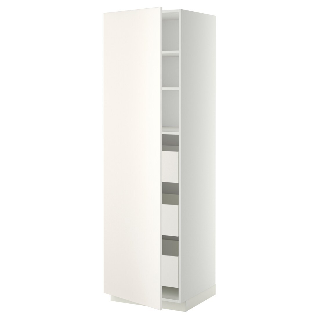 IKEA METOD МЕТОД / MAXIMERA МАКСИМЕРА Шкаф высокий с ящиками, белый / Veddinge белый, 60x60x200 см 39378765 | 393.787.65