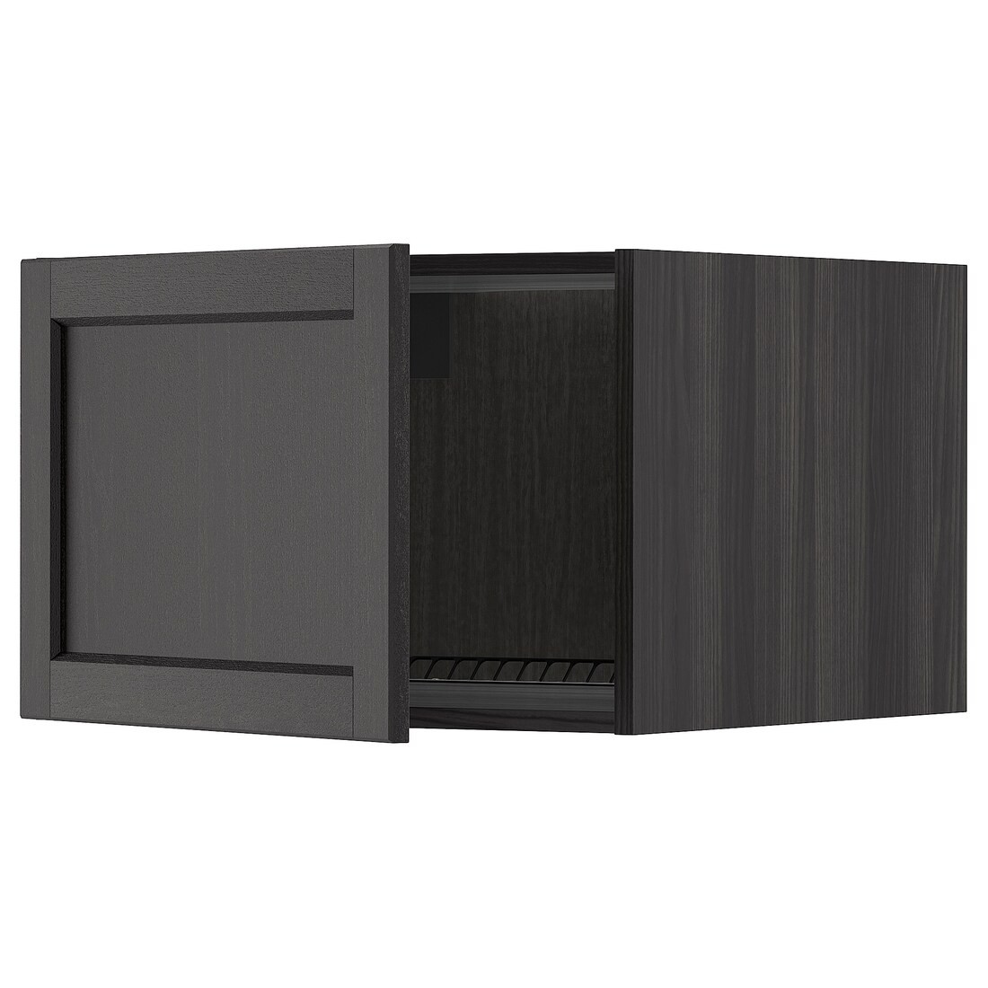 IKEA METOD МЕТОД Верхний шкаф для холодильника / морозильника, черный / Lerhyttan черная морилка, 60x40 см 29467314 | 294.673.14