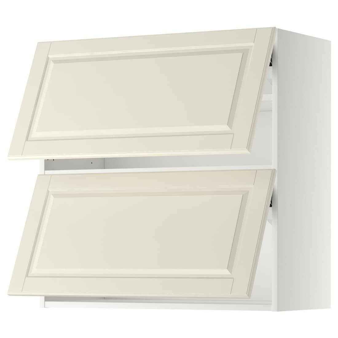 IKEA METOD МЕТОД Навесной горизонтальный шкаф / 2 двери, белый / Bodbyn кремовый, 80x80 см 39391984 | 393.919.84
