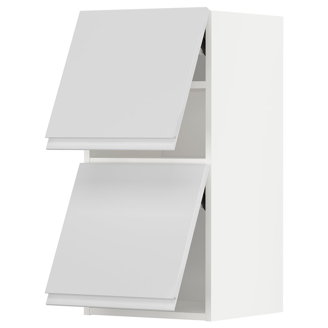 IKEA METOD МЕТОД Навесной горизонтальный шкаф / 2двери, нажимной механизм, белый / Voxtorp глянцевый / белый, 40x80 см 99394606 993.946.06