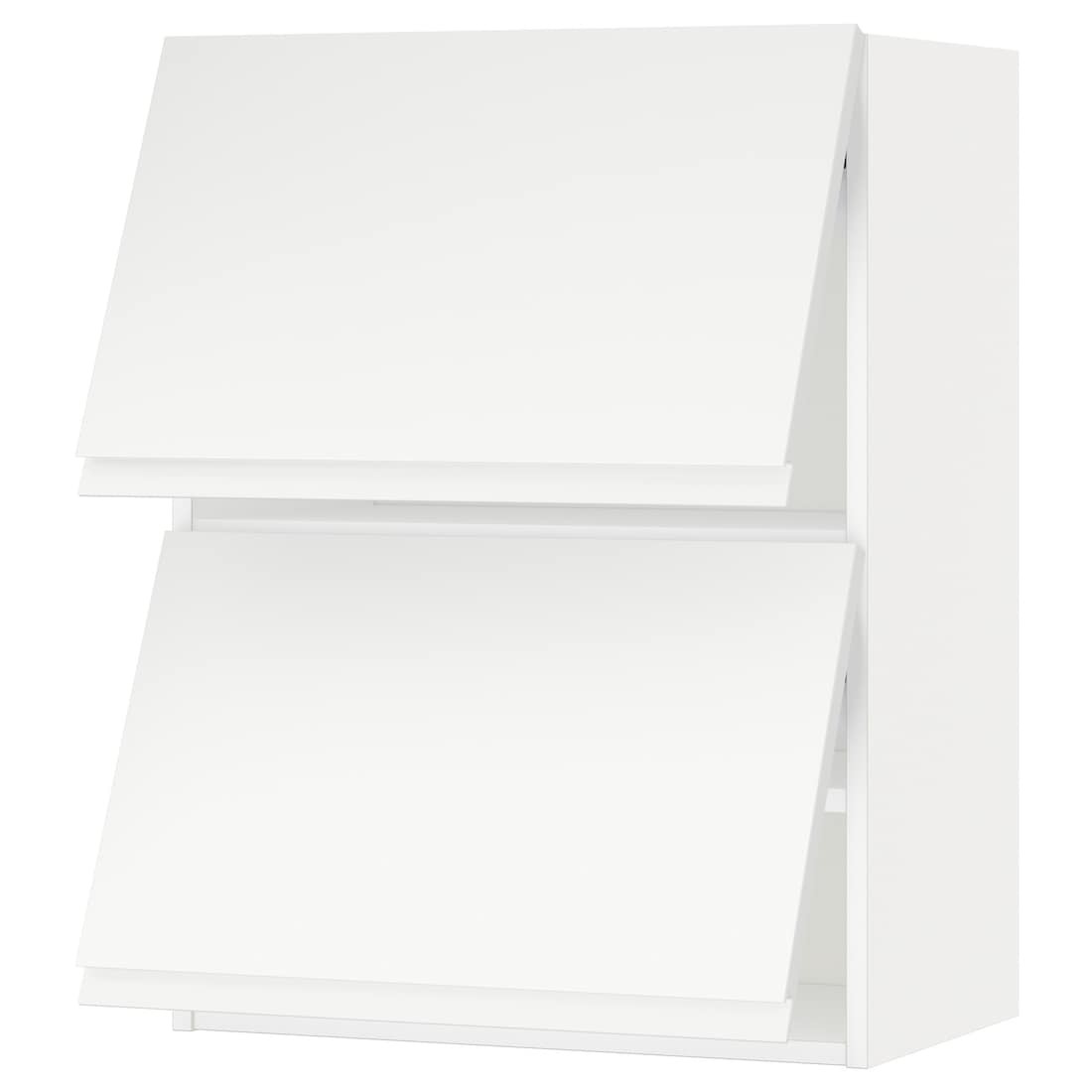 IKEA METOD МЕТОД Навесной горизонтальный шкаф / 2 двери, белый / Voxtorp матовый белый, 60x80 см 89391948 893.919.48