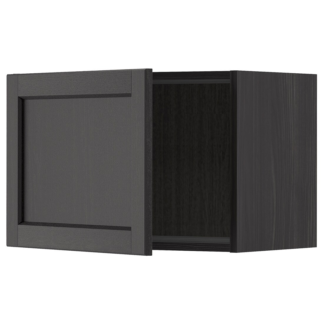 IKEA METOD МЕТОД Настенный шкаф, черный / Lerhyttan черная морилка, 60x40 см 99459122 994.591.22