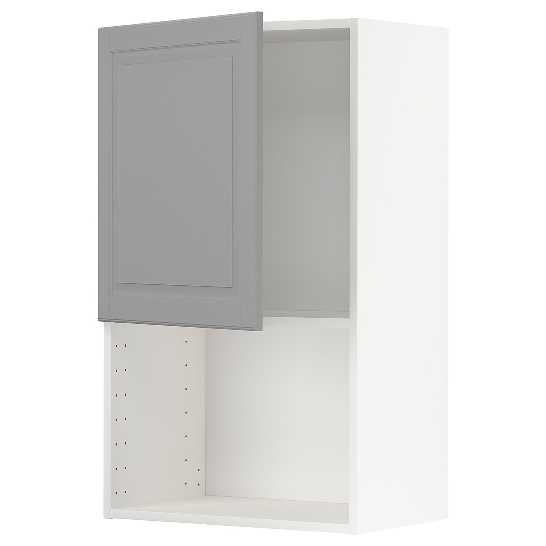 IKEA METOD МЕТОД Навесной шкаф для СВЧ-печи, белый / Bodbyn серый, 60x100 см 49464692 | 494.646.92