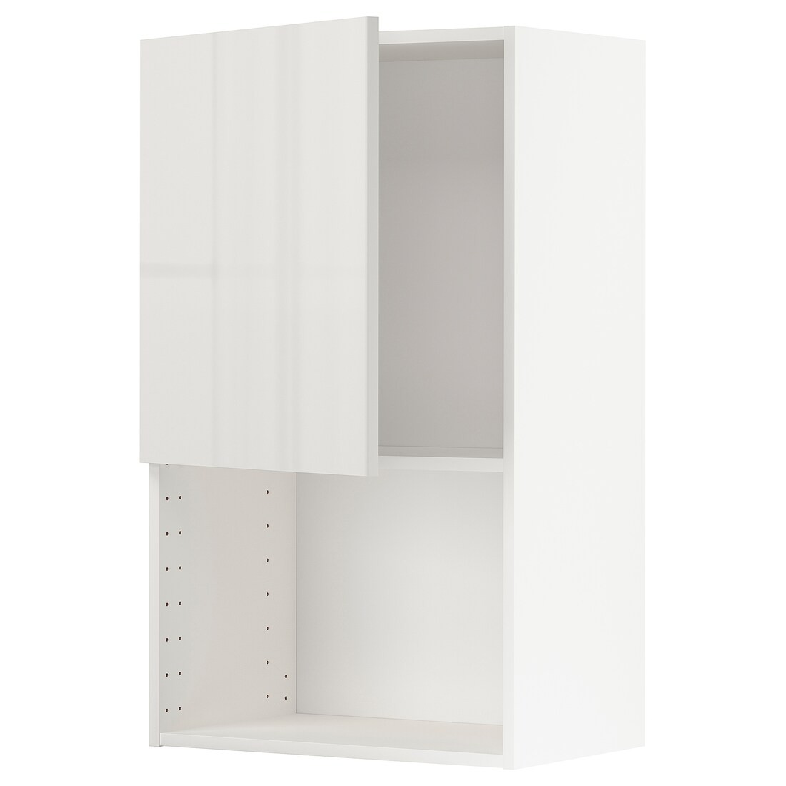 IKEA METOD МЕТОД Навесной шкаф для СВЧ-печи, белый / Ringhult светло-серый, 60x100 см 39467771 394.677.71