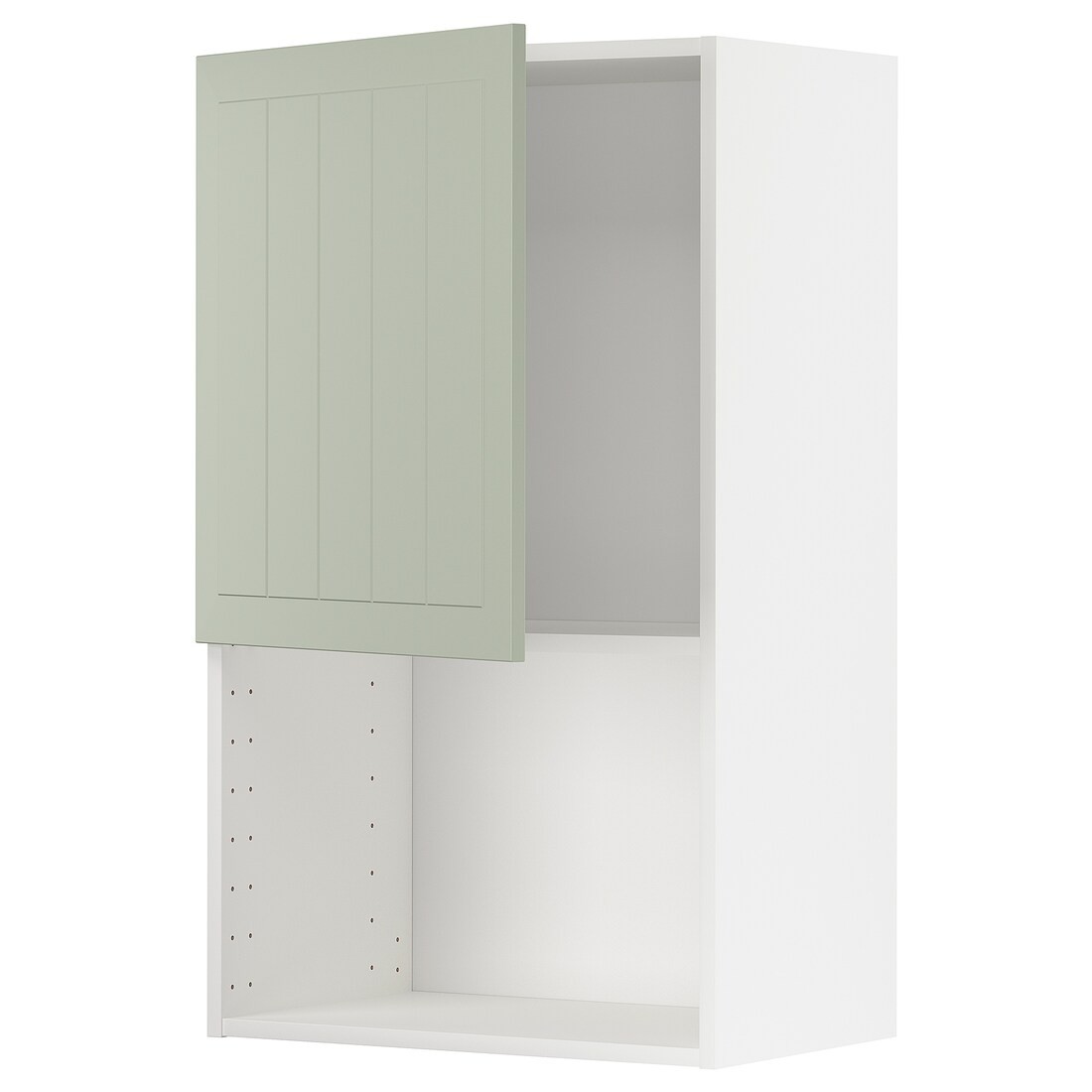 IKEA METOD МЕТОД Навесной шкаф для СВЧ-печи, белый / Stensund светло-зеленый, 60x100 см 69487503 | 694.875.03