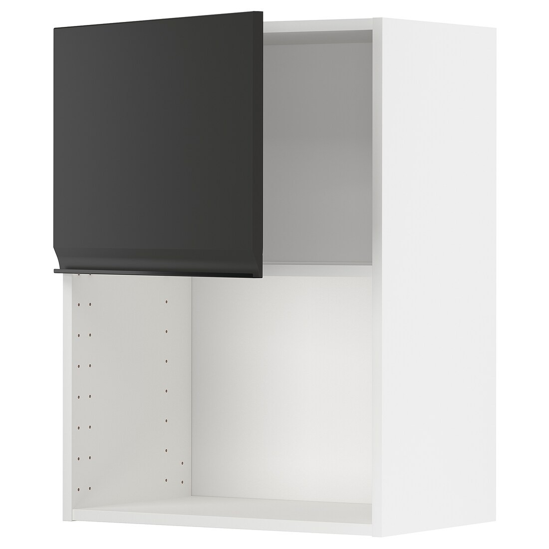 IKEA METOD МЕТОД Навесной шкаф для СВЧ-печи, белый / Upplöv матовый антрацит, 60x80 см 49493755 | 494.937.55