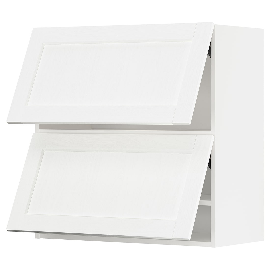 IKEA METOD МЕТОД Навесной горизонтальный шкаф / 2 двери, белый Enköping / белый имитация дерева, 80x80 см 49473494 | 494.734.94