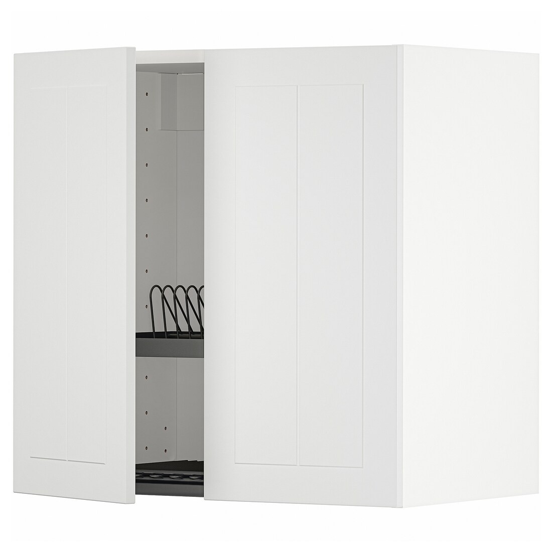 IKEA METOD МЕТОД Навесной шкаф с посудной сушилкой / 2 дверцы, белый / Stensund белый, 60x60 см 09460318 | 094.603.18