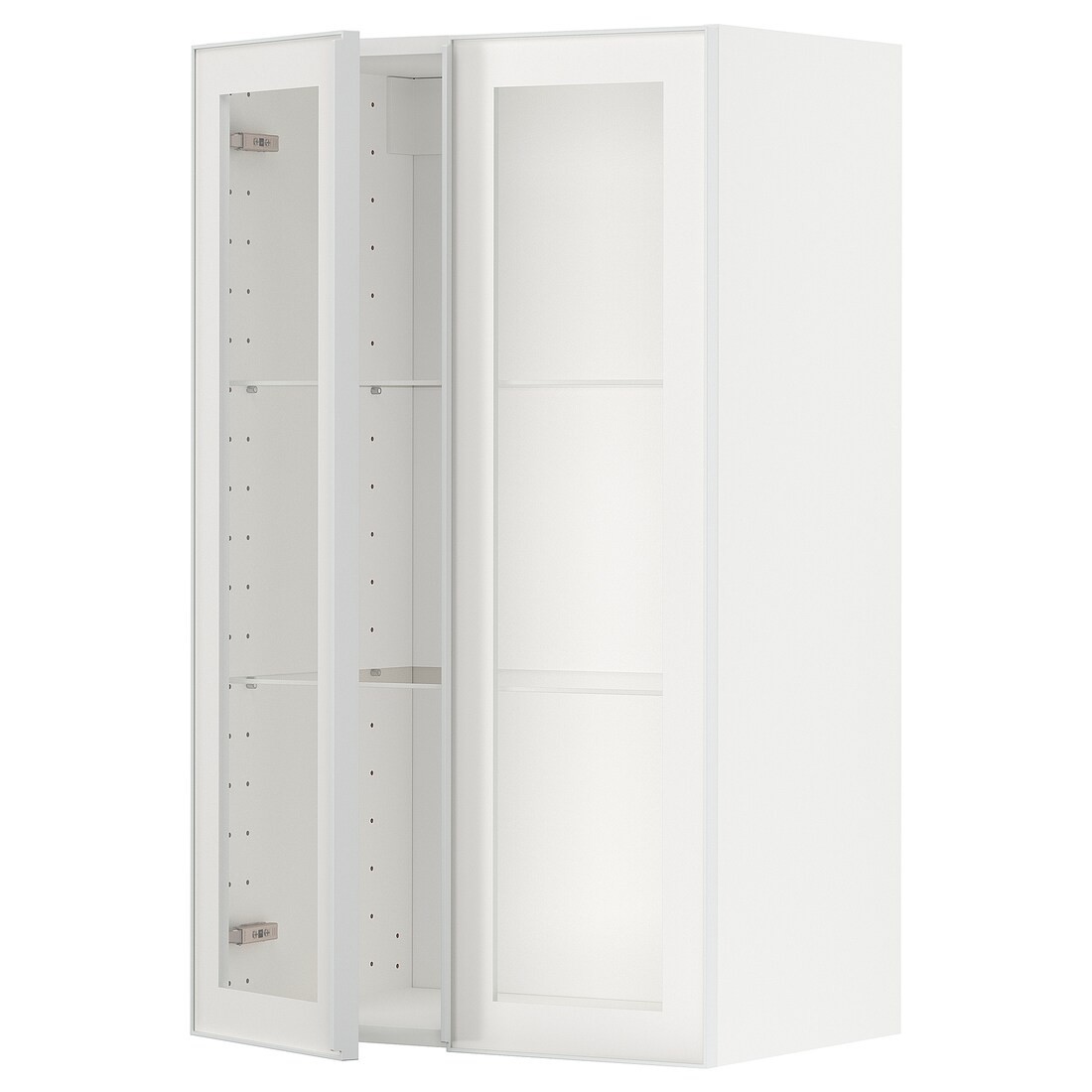 IKEA METOD МЕТОД Навесной шкаф, белый / Hesta белое прозрачное стекло, 60x100 см 29490569 | 294.905.69