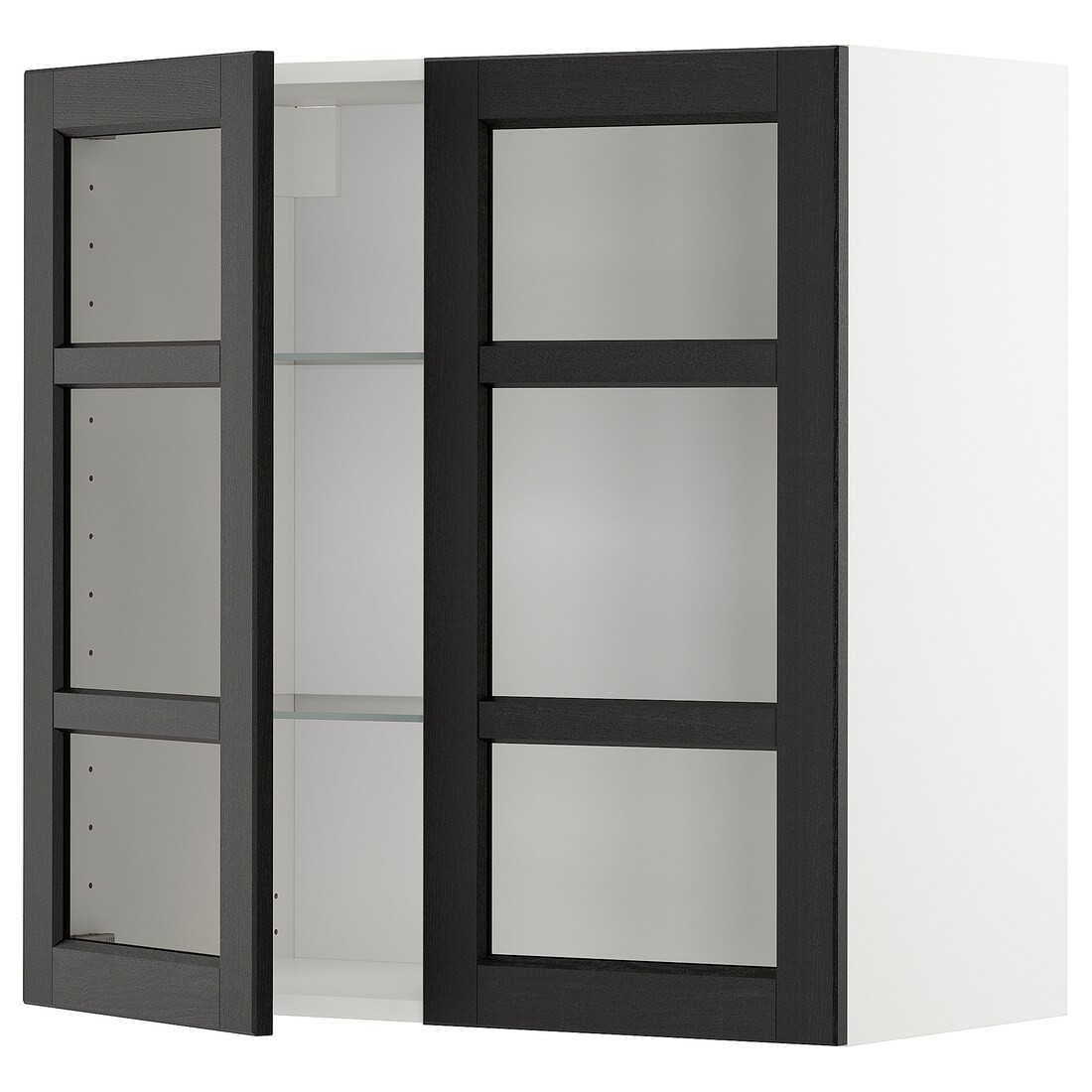 IKEA METOD МЕТОД Навесной шкаф, белый / Lerhyttan черная морилка, 80x80 см 29456136 | 294.561.36