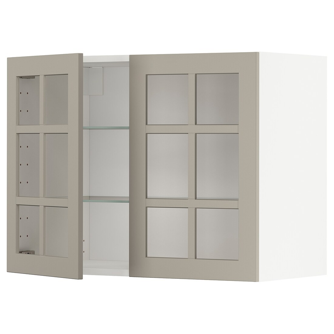 IKEA METOD МЕТОД Навесной шкаф, белый / Stensund бежевый, 80x60 см 69462183 | 694.621.83