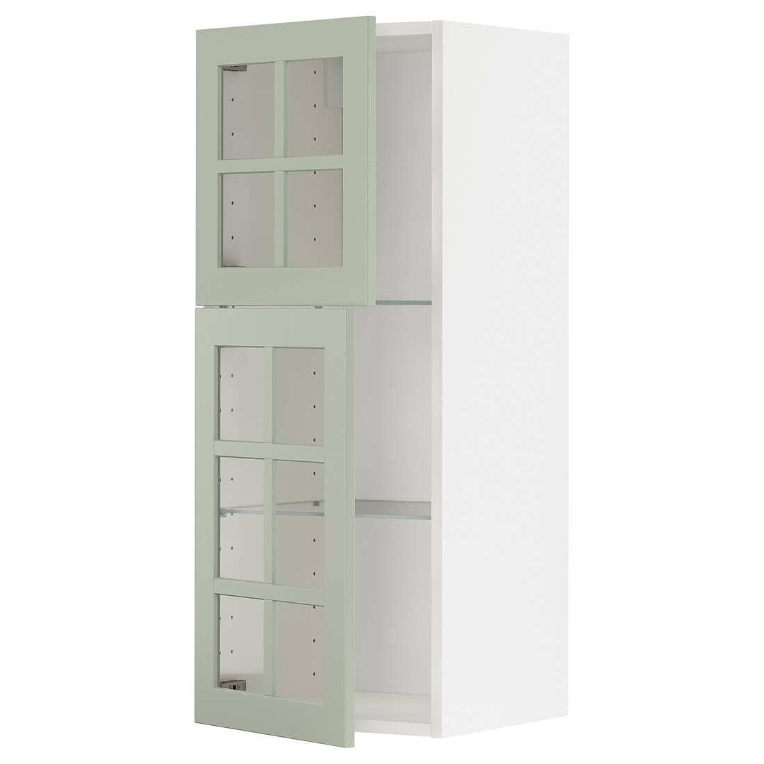 IKEA METOD МЕТОД Навесной шкаф, белый / Stensund светло-зеленый, 40x100 см 89486376 | 894.863.76