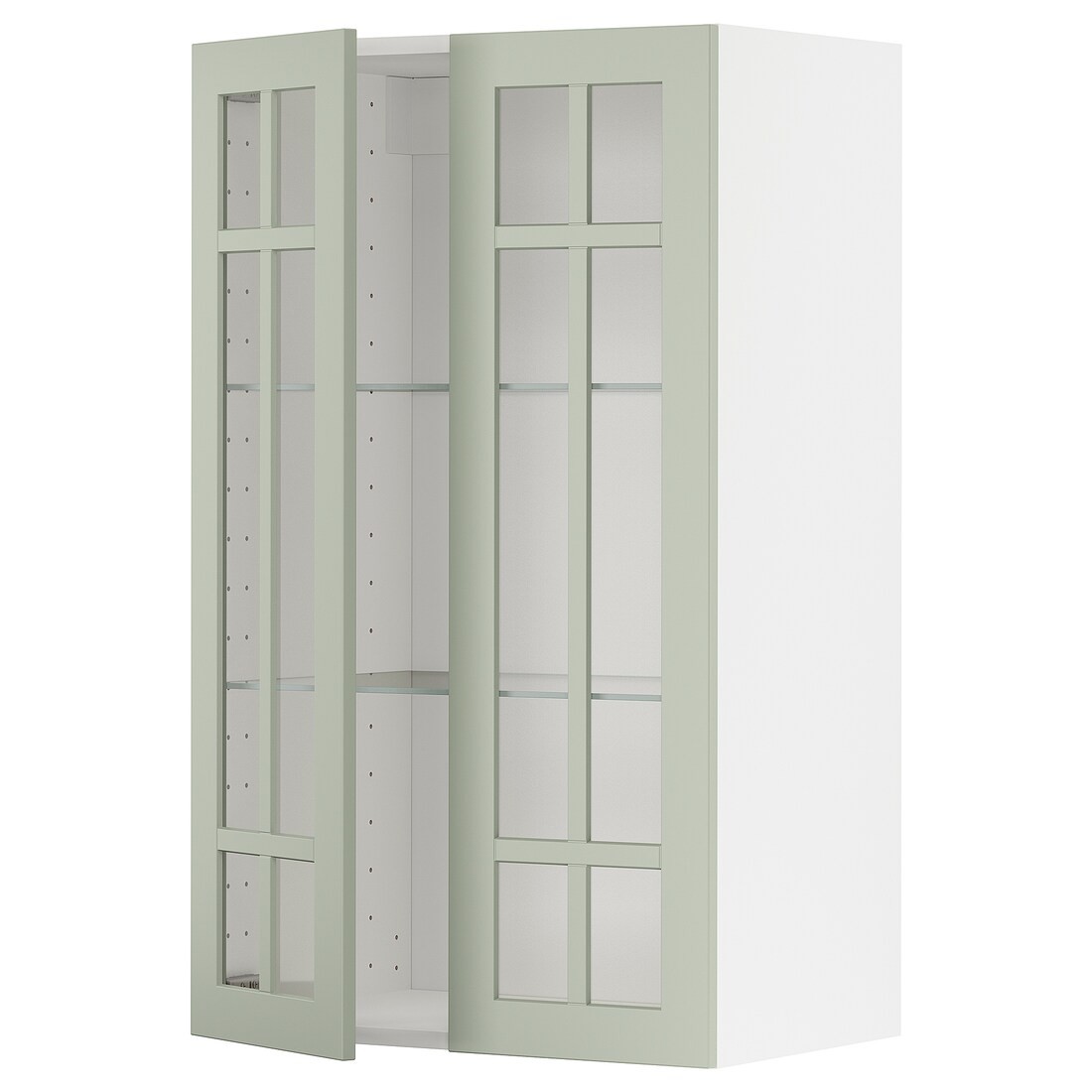 IKEA METOD МЕТОД Навесной шкаф, белый / Stensund светло-зеленый, 60x100 см 09487290 094.872.90