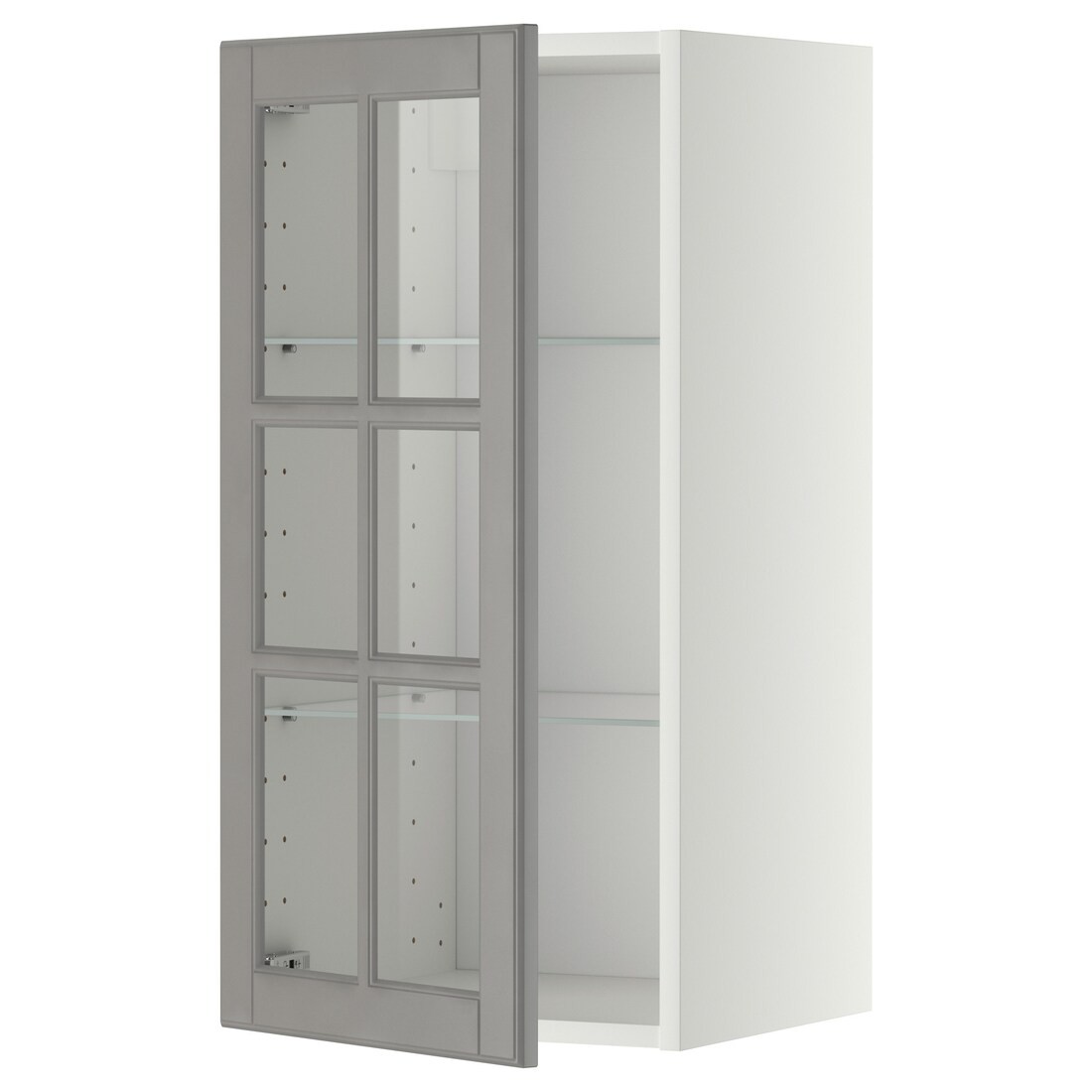 IKEA METOD МЕТОД Навесной шкаф, белый / Bodbyn серый, 40x80 см 59394953 593.949.53