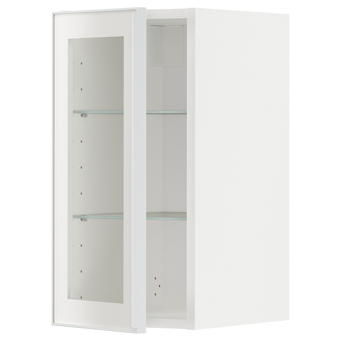 IKEA METOD МЕТОД Навесной шкаф, белый / Hesta белое прозрачное стекло, 30x60 см 09490626 | 094.906.26