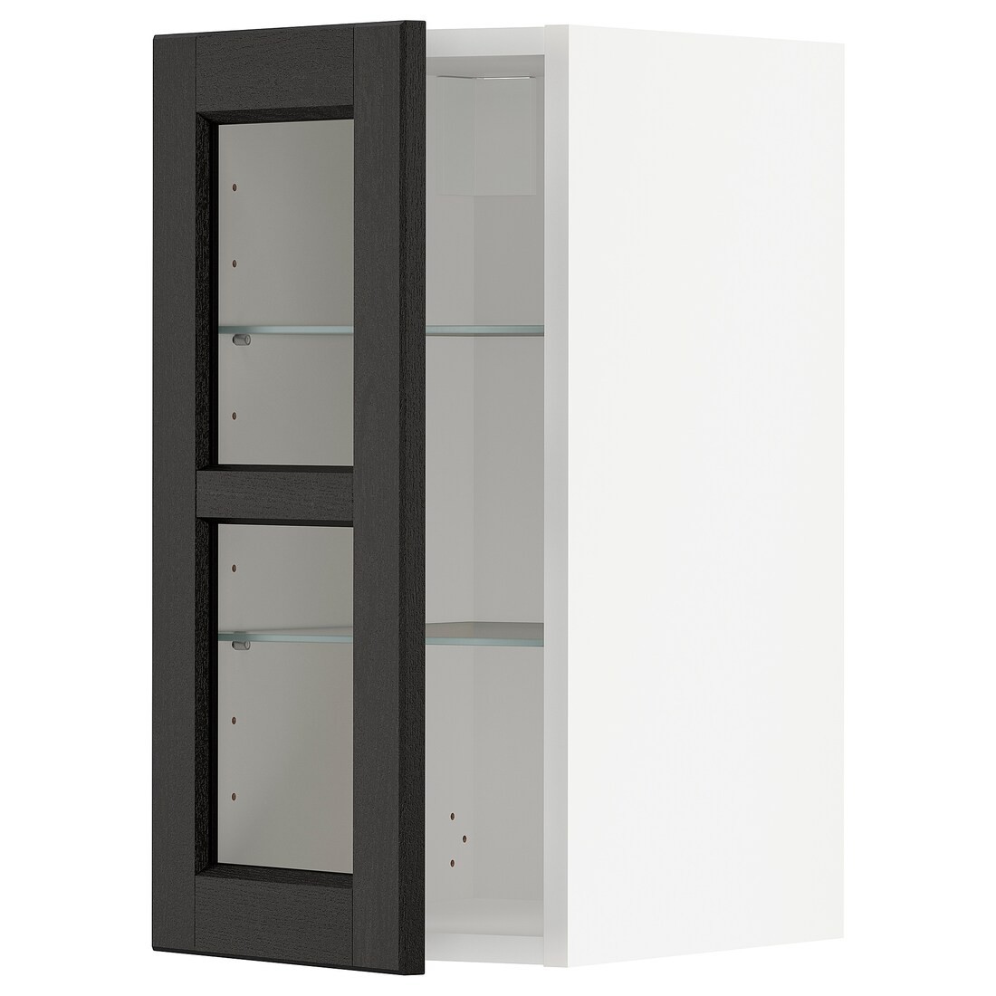 IKEA METOD МЕТОД Навесной шкаф, белый / Lerhyttan черная морилка, 30x60 см 49459172 | 494.591.72