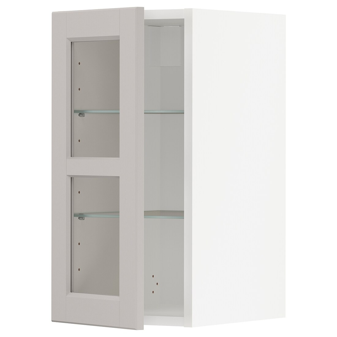 IKEA METOD МЕТОД Навесной шкаф, белый / Lerhyttan светло-серый, 30x60 см 59469887 | 594.698.87